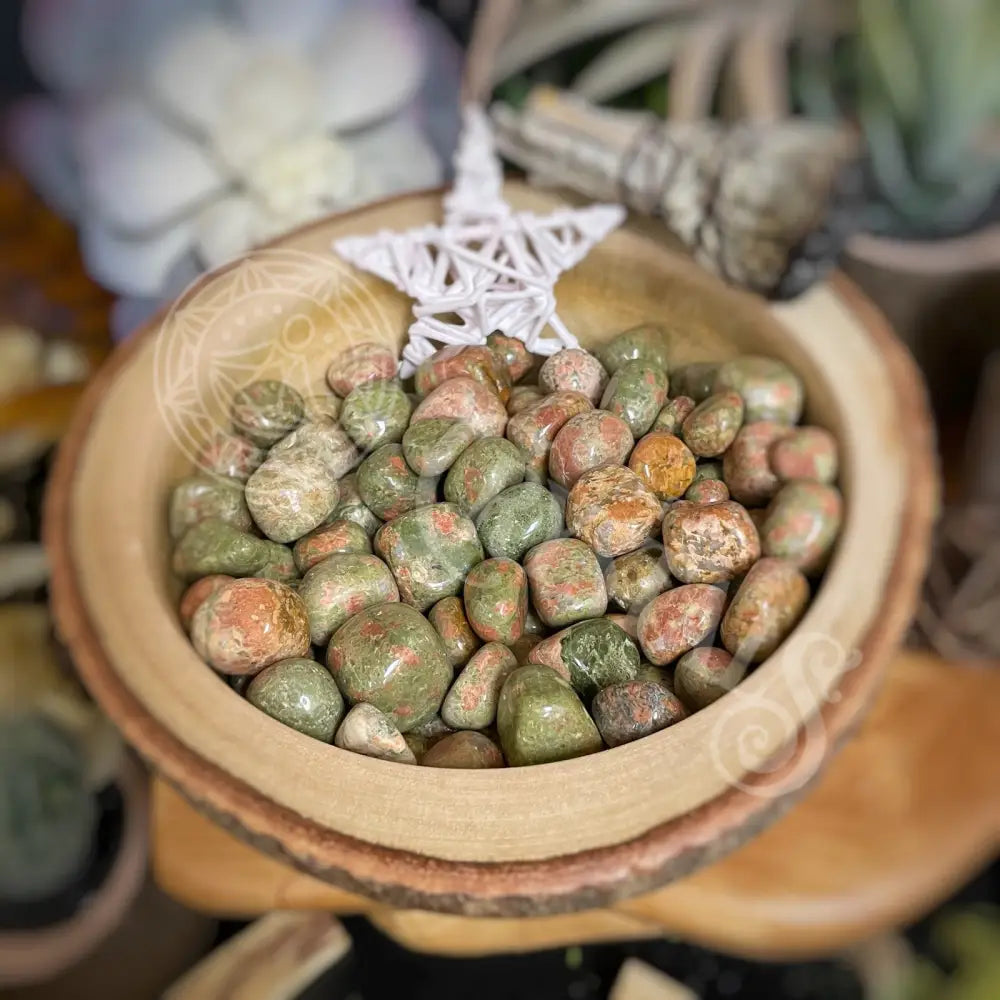 Tumbled - Unakite .05 1 Crystals