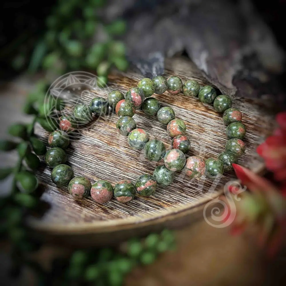 Bracelet - Unakite 10Mm Crystals