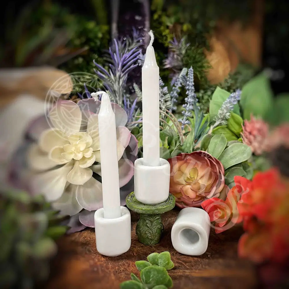 White Charm Candle Holder -