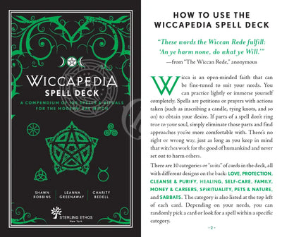 Wiccapedia Spell Deck By Leanna Greenaway Books - Witchcraft