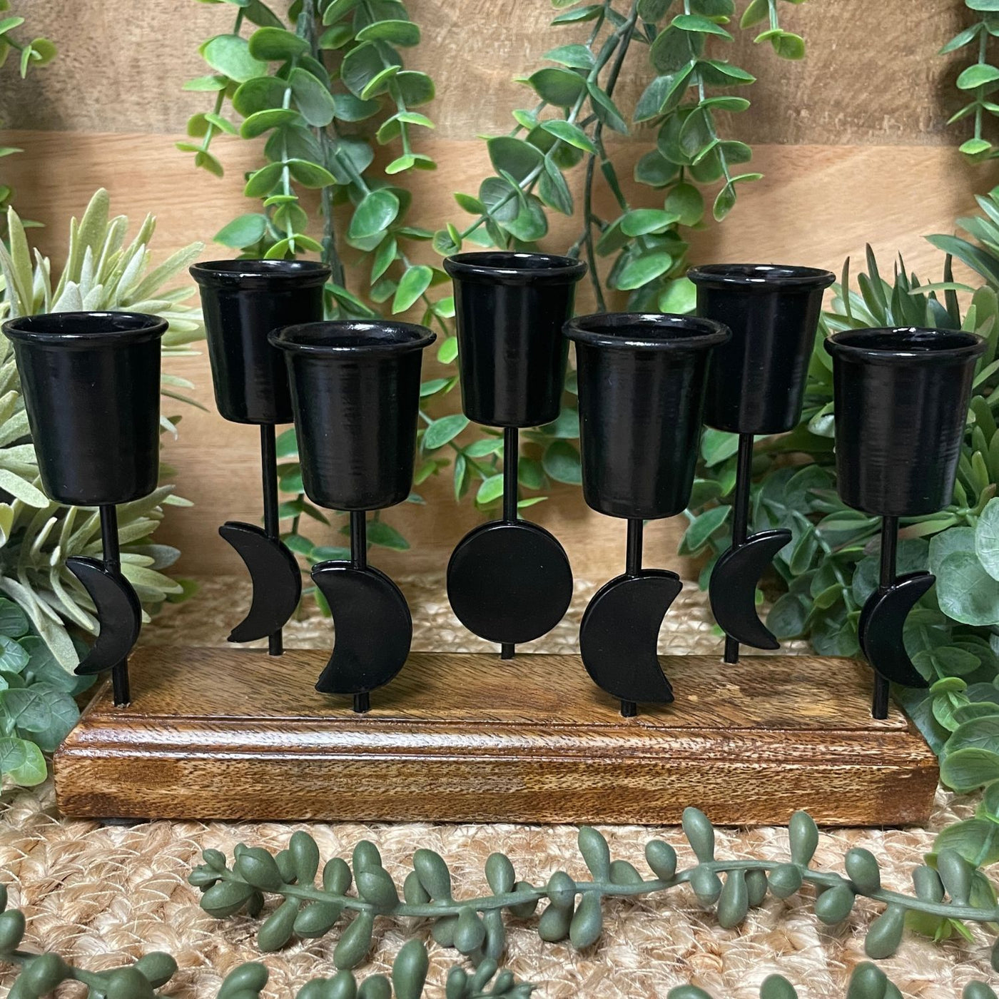 Candle Holder - Mini Candle Holder - Iron - Moon Phases